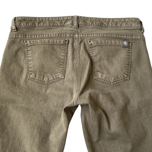 The North Face Womens 12 Olive Green Bootcut Denim Jeans Low Rise Southwestern - Picture 8 of 14